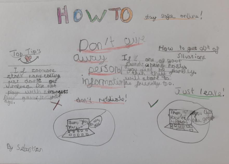Sebastian year 5 safer internet day poster 